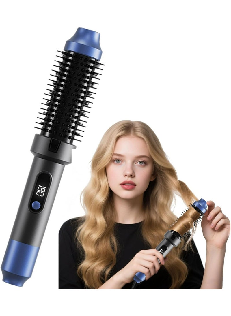 Generic Thermal Brush, 1.5INCH Heated Round Brush with LCD Display, 2 in 1 Hair Straightener and Curler, 3 Levels Temp Ceramic Hot Brushes, Anti-Scald Anti-Tangle Heat Hair Curling Wand for 【Ideal Curler Gift for Her】Thermal brush makes a thoughtful gift for birthdays, holidays, or special moments.  - Image 1