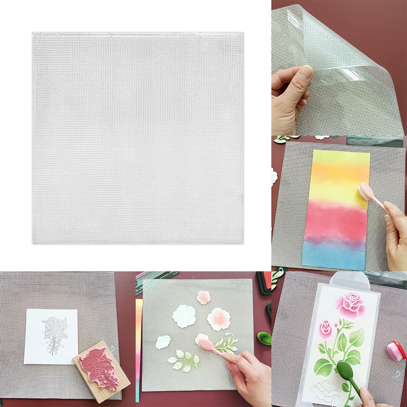 JBQUEEN Alinacutle 1pc 9.2in x 9.2in Sticky Mat Stencil Stick Pad Multi-Use Non-Slip Sticky Mats for DIY Art Card Making Hold Your Cards Tock in Place, Easy to Clean Reusable - Image 1