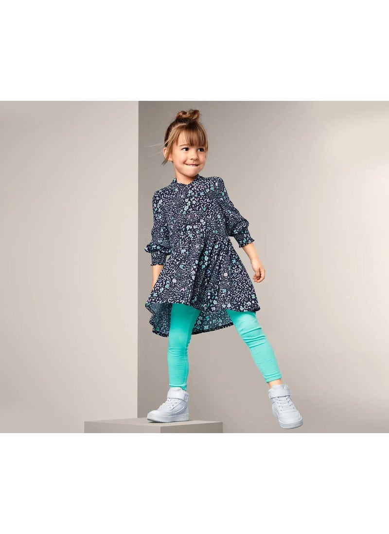 Tchibo Toddlers Baby Girls Woven Dress, Navy Blue Combo  - Image 1