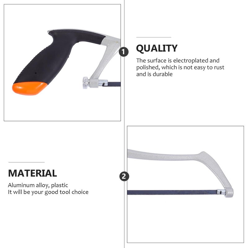 6 Inch Aluminum Alloy Mini Hacksaw Hand Saw For Branch Cutting Model Crafting DIY Woodworking Gardening Tool - Image 4