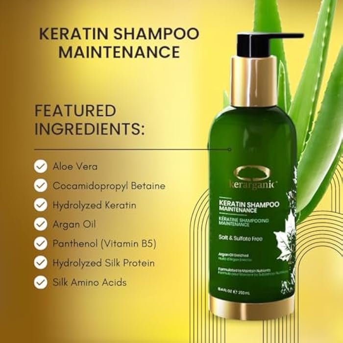 Kerarganic Keratin Shampoo Maintenance +Conditioner Post-Straightening Premium Set 500ml/16.9floz - Image 2