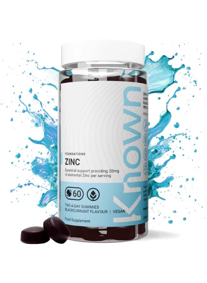 Known Nutrition Zinc Vegan Gummy Supplement x 60 - Image 1