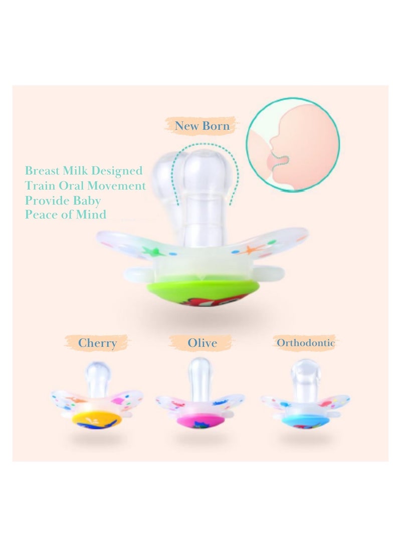 جابلو لهاية سيليكون مائية مع غطاء ومقبض متوهج ليلي للأطفال بتصميم كرز - Image 2