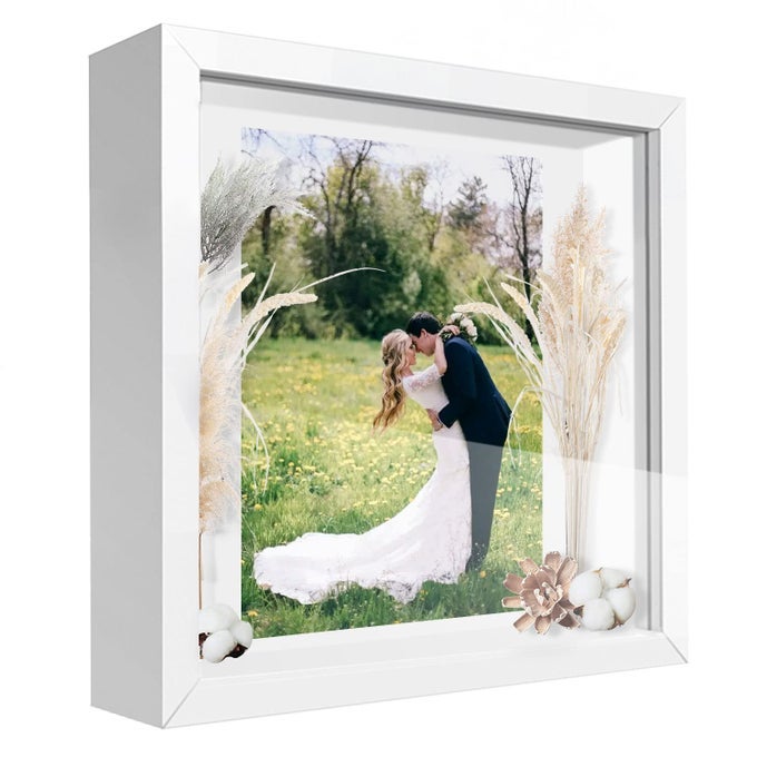 3D shadow Box Frame SUNMEG 12x12 Deep Picture Frames Wooden Display Personalised Photo Frames for Crafts Anniversary Wedding Graduation