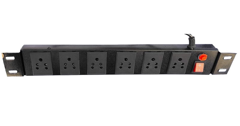 KN GROUP INDIA Flat Extension Cord Portable Extension Cord Surge Protector Multi Plug Commercial and Household Purpose Fuse Protector 6 Socket in 1 Switch Surge Protector Fuse with Power Cord 125 mtr Black Pack of 1  - Image 5
