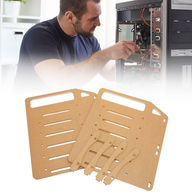 DIY Hard Drive Bracket Multi Layer Accurate Mounting Hole DIY Acrylic Hard Disk Rack for Desktop 6 Layers - Image 2