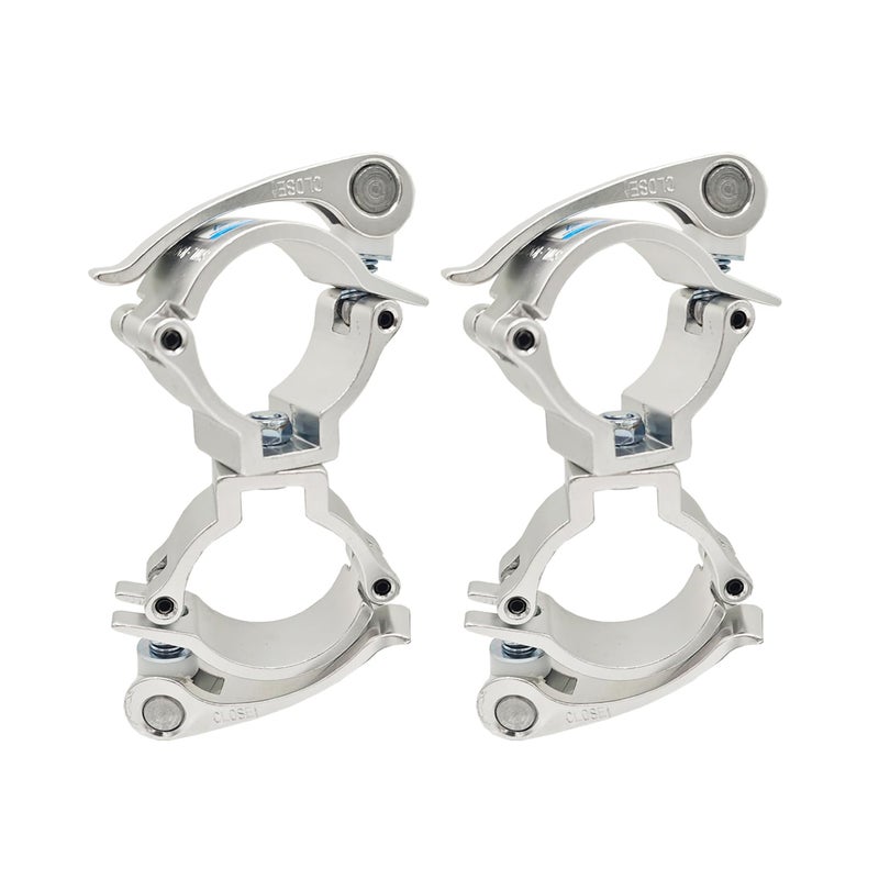 2 Lighting Truss Swivel Coupler Clamp Fit F34 4851mm Pipe Heavy Duty Aluminum Alloy 220 LBs for DJ Stage Lighting Quick Release Quick Lock 2 Pack