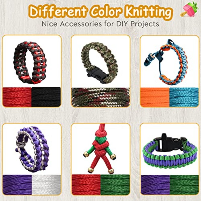 Prcord Cord Multifunction 550l Prcord Crfting Kit for Mking Lnyrds, Bracelets, Dog Collars and DIY Projects, 10 Feet - Image 4