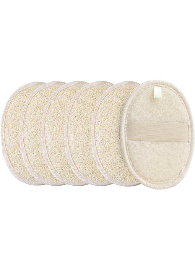 METLUCK [Pack of 6] Loofah Sponge Pads Natural Organic Bath Luffa Sponges Pads Natural Bath Shower Loofah Body Scrubber Sponges for Exfoliating Your Skin - Image 1