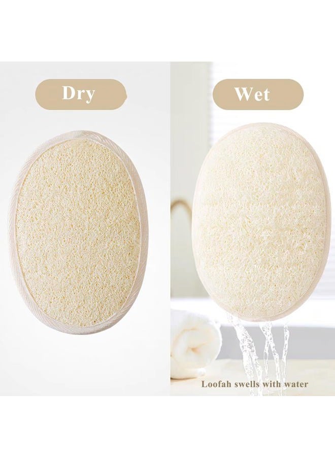 METLUCK [Pack of 6] Loofah Sponge Pads Natural Organic Bath Luffa Sponges Pads Natural Bath Shower Loofah Body Scrubber Sponges for Exfoliating Your Skin - Image 4