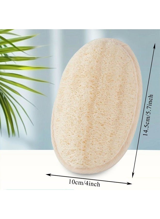 METLUCK [Pack of 6] Loofah Sponge Pads Natural Organic Bath Luffa Sponges Pads Natural Bath Shower Loofah Body Scrubber Sponges for Exfoliating Your Skin - Image 2