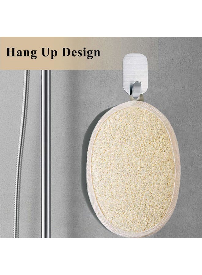 METLUCK [Pack of 6] Loofah Sponge Pads Natural Organic Bath Luffa Sponges Pads Natural Bath Shower Loofah Body Scrubber Sponges for Exfoliating Your Skin - Image 5