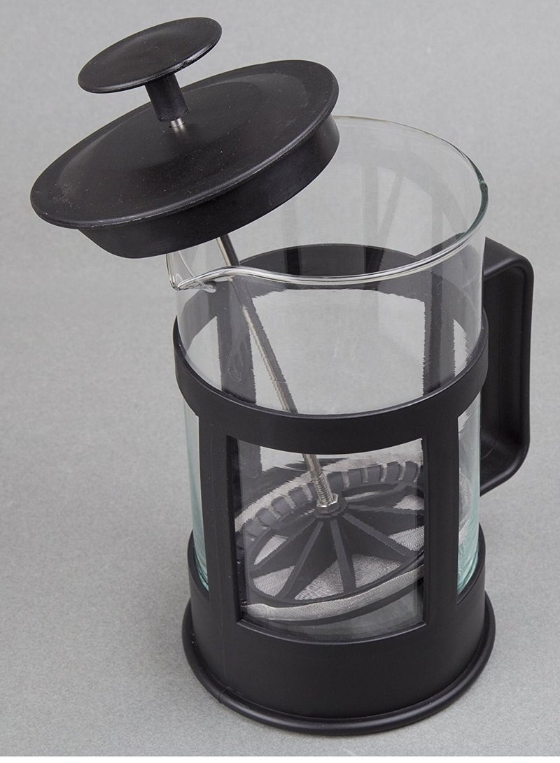 DubaiGallery French Press Coffee Maker Borosilicate Glass Heat Resistant Carafe With Durable Lid And Dual Stainless Steel Filter 800 Ml  - Image 3