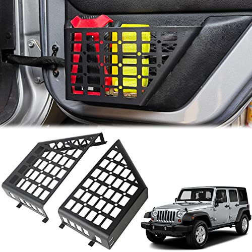 Z8 Metal Rear Door Storage Pockets for 2007-2018 Jeep Wrangler JK JKU 2/4 Door Side Insert Organizer Box Stainless Steel Latest Upgraded - Image 1