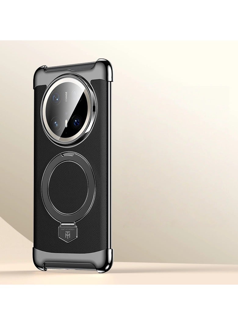 general Case compatible with Huawei Mate70 Pro, magnetic frameless stand protective cover 【Supports wireless charging】 【Four-corner impact protection】