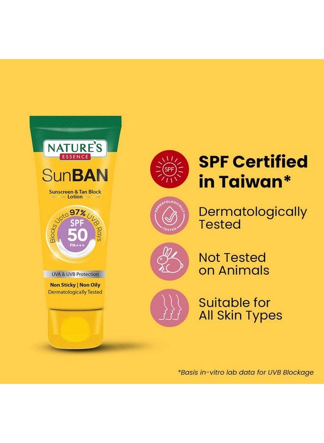 Nature's Essence جوهر الطبيعة واقي شمس SPF 50 PA+++ | بدون أثر أبيض وواقي شمس واسع الطيف | لجميع أنواع البشرة | غير دهني | خفيف الوزن | للرجال والنساء | 60 مل - Image 5