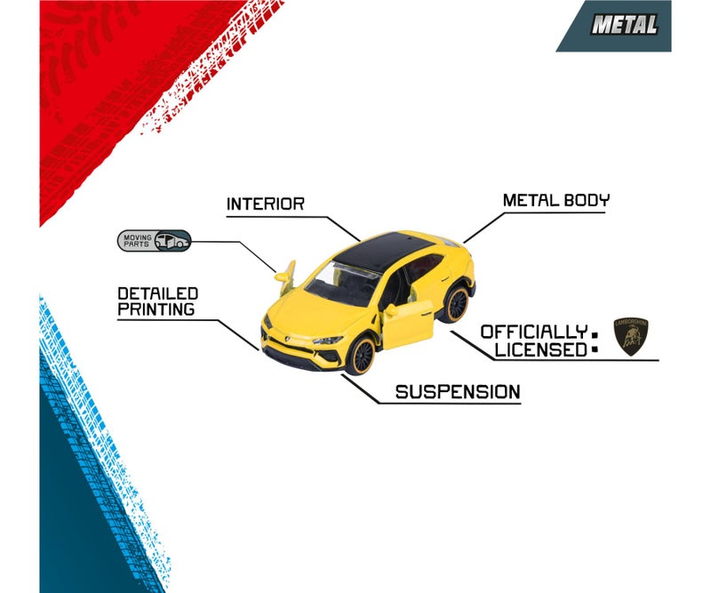 Majorette Lamborghini Die-Cast Toy Car Gift Set Pack of 5 – Official Licensed Mini Vehicles for Kids & Collectors - Image 4