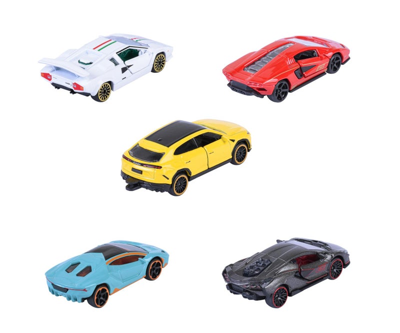 Majorette Lamborghini Die-Cast Toy Car Gift Set Pack of 5 – Official Licensed Mini Vehicles for Kids & Collectors - Image 2