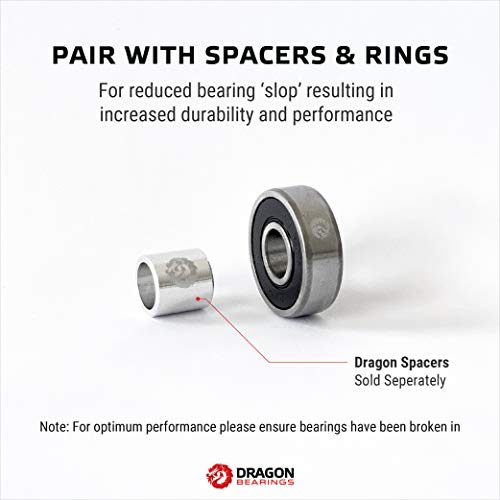 Fireball Dragon Roller Skate Bearings 16 Pack - High Performance Skate Rated Rollerblade Bearings - Dragon Roller Bearing Inline Skate Bearings, Guaranteed for Life (ONE Size, Race) - Image 5