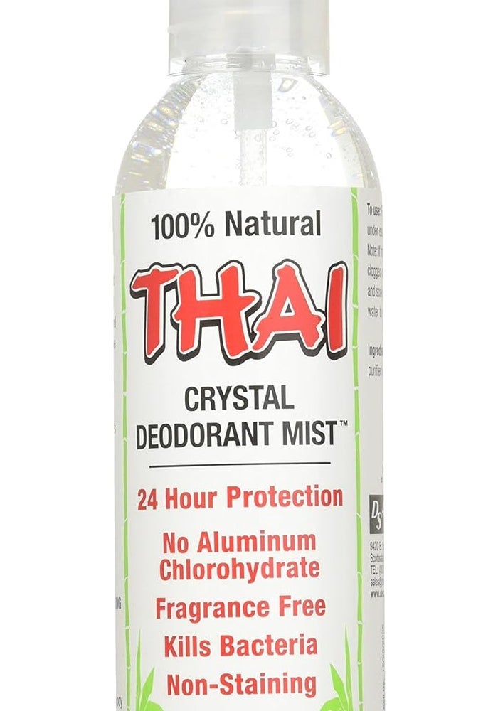 Thai Deodorant Stone Crystal Deodorant Mist - 8 Ounce Spray, 100% Natural, Fragrance Free - Image 1