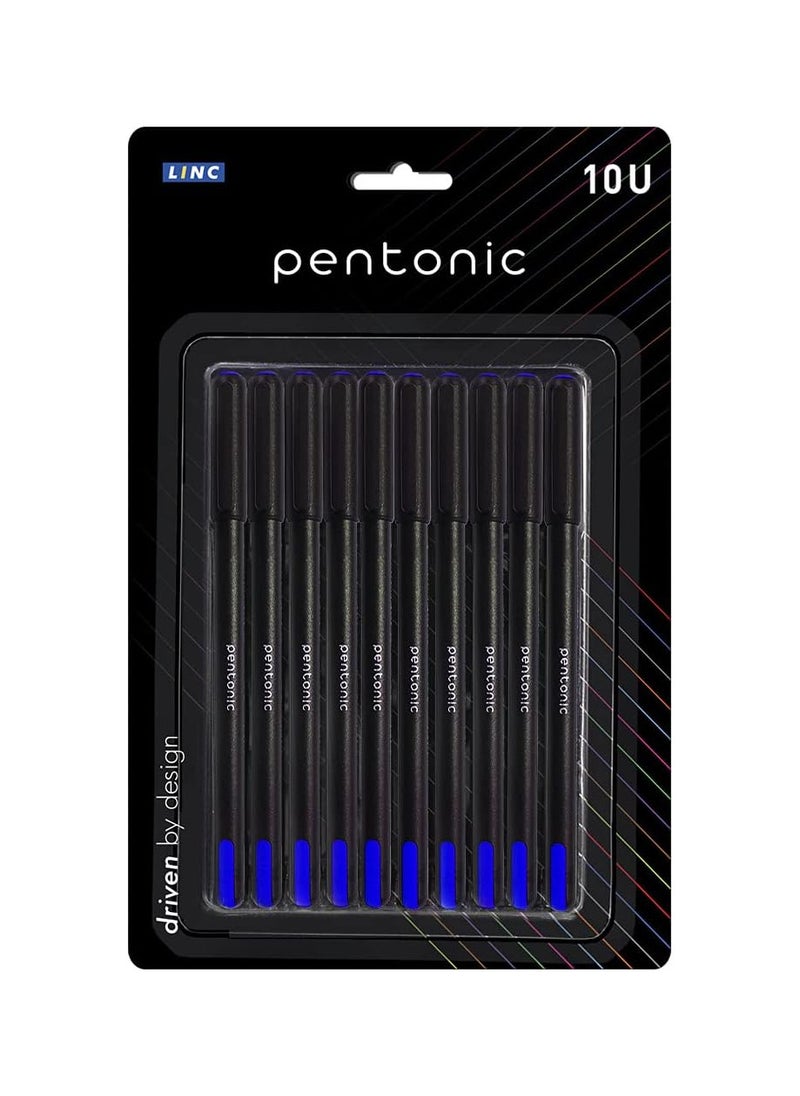 Pentonic Pentonic Linc Ball Point Pen (0.7 mm, Blue Ink, Pack of 10) (LNPTPBL10BP)  - Image 1