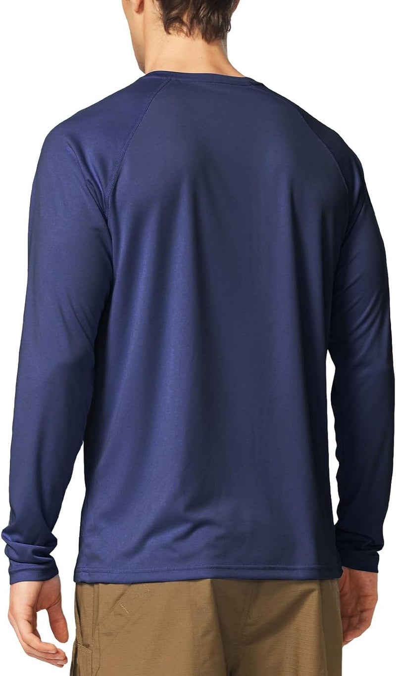 Baleaf Men's Sun Protection Shirts UV SPF UPF 50+ Long Sleeve Rash Guard Fishing Running Quick Dry Lightweight - Image 2