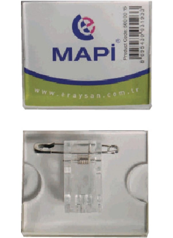 MAPi Transparent Nameplate (Rectangular) K01 45X38 25LI Pack 
