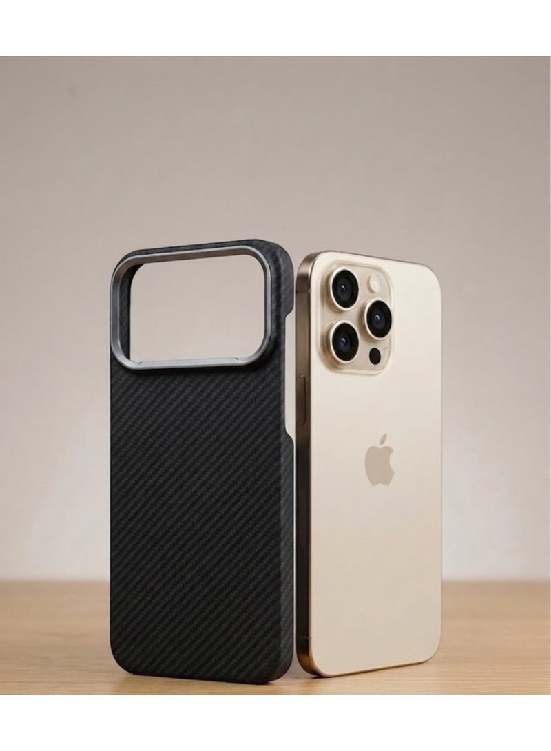 iPhone 16Promax Kevlar Design Magsafe Carbon Fiber Ultra-Slim Case for x Heavy Duty Military-Grade Aramid Fiber Protection Shell Cover - Image 1