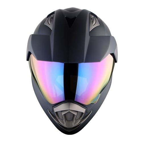 1Storm Dual Sport Helmet Motorcycle Full Face Motocross Off Road Bike Matt Black HGXP14A - Image 3