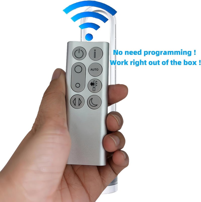 Replacement Remote Control Compatible for Dyson TP04 DP04 TP06 TP09 Pure Cool Purifying Fan (Silver) - Image 2