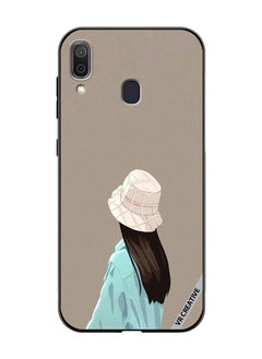Protective Case Cover For Samsung Galaxy A30 Brown Hat Girl Design Multicolour