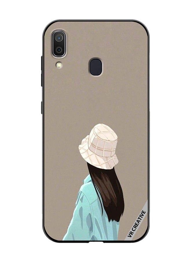 VR CREATIVE - Protective Case Cover For Samsung Galaxy A30 Brown Hat Girl Design Multicolour - Image 1