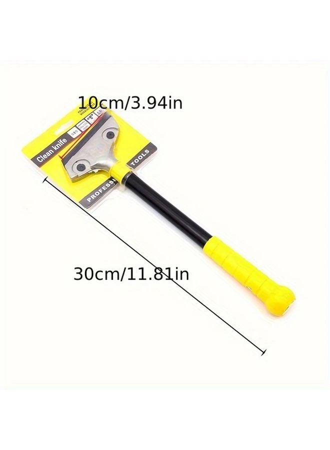 2pcs Yellow Heavy Duty Aluminum Multi Purpose Scraper Set For Glass Floor Wall Adhesive Removal Tile Cleaning - Image 4