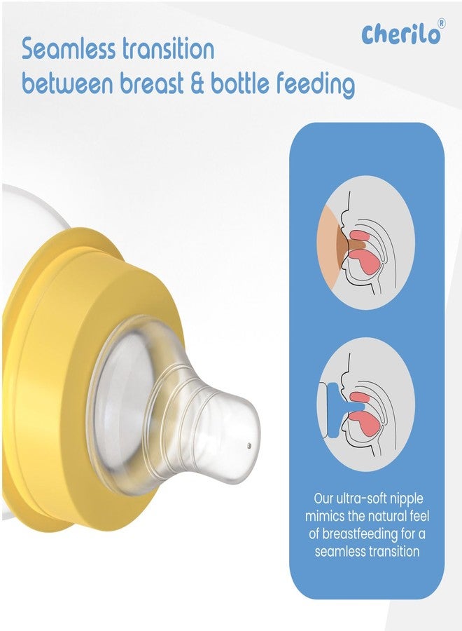 Cherilo Feeding Bottle for New Born | 250ml Anti-Colic Slim Neck BPA-Free Design Baby Feeder Bottle Upto 3 Years | Lovely Cat Style with Soft Silicone Nipple & Leak-Resistant Cap - Image 4