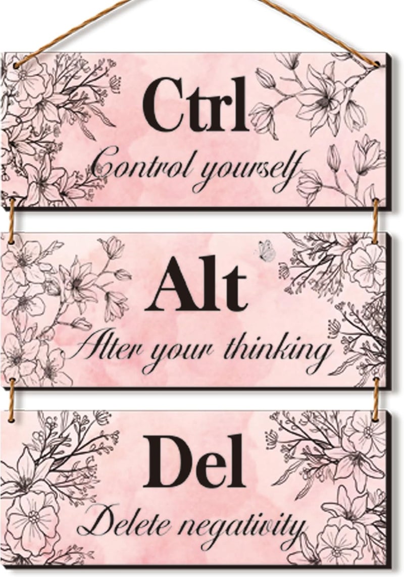 ZINYAZHE 3 Pieces Pink Wall Decor for Girl Room - Image 1