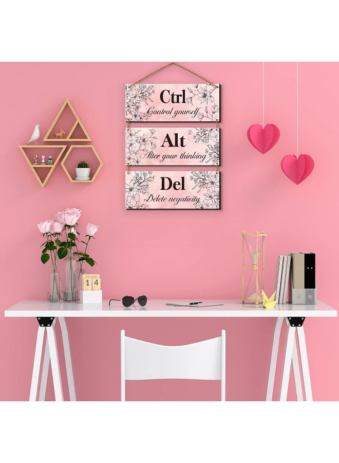 ZINYAZHE 3 Pieces Pink Wall Decor for Girl Room - Image 2