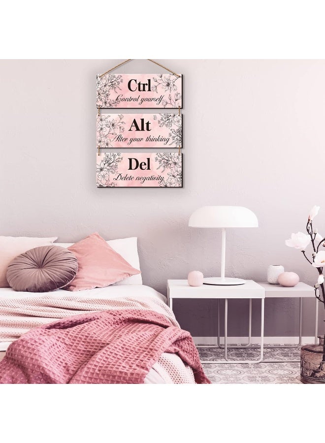 ZINYAZHE 3 Pieces Pink Wall Decor for Girl Room - Image 5