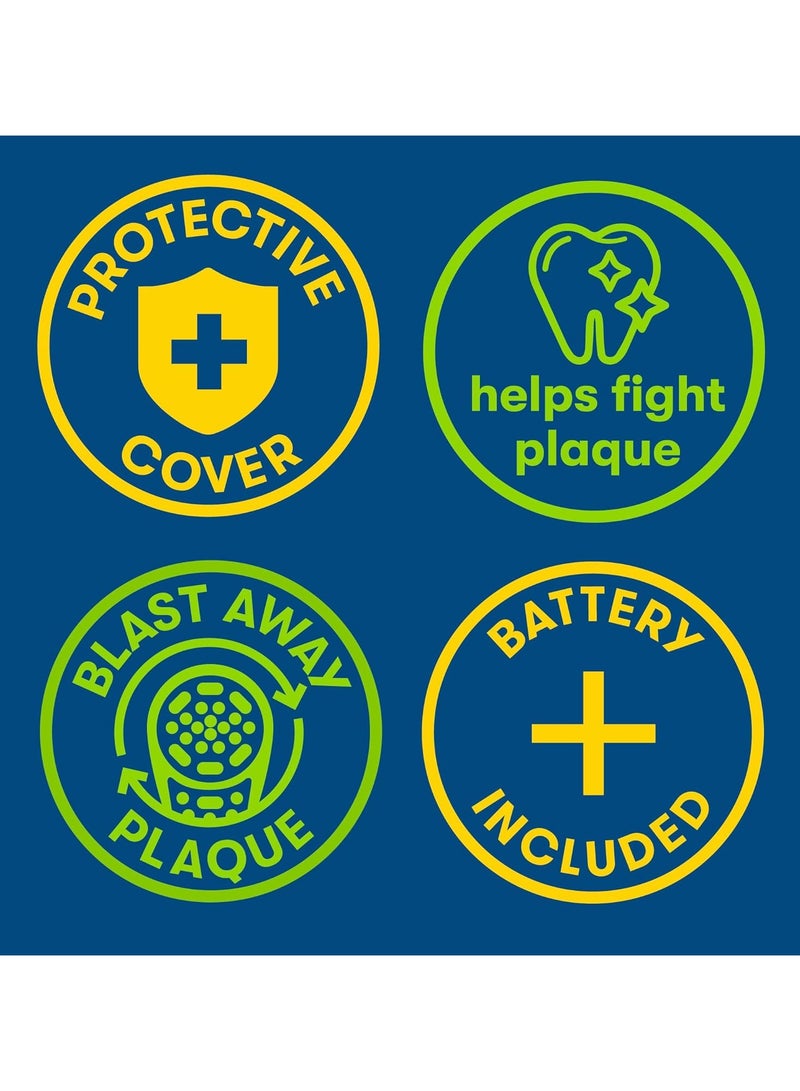 فايرفلاي فرشاة أسنان باربي فايرفلاي كلين آند بروتيكت مع غطاء مضاد للبكتيريا، شعيرات ناعمة، مزودة ببطارية، مناسبة للأعمار من 3 سنوات فما فوق - Image 5