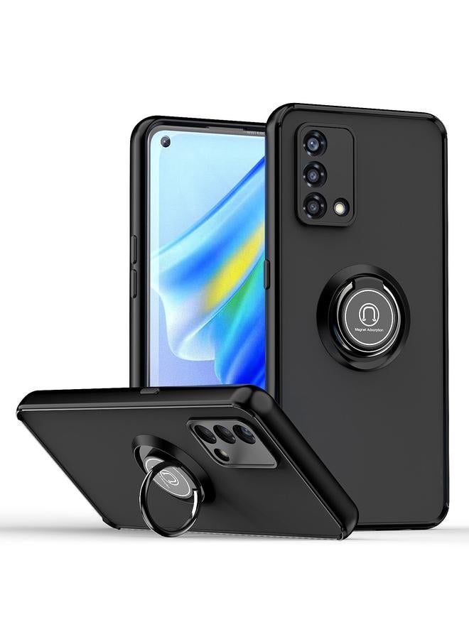 اس-توب جراب لهاتف OPPO A74 4G Q Shadow 1 Series TPU + جراب هاتف PC مع حامل حلقي - Image 1