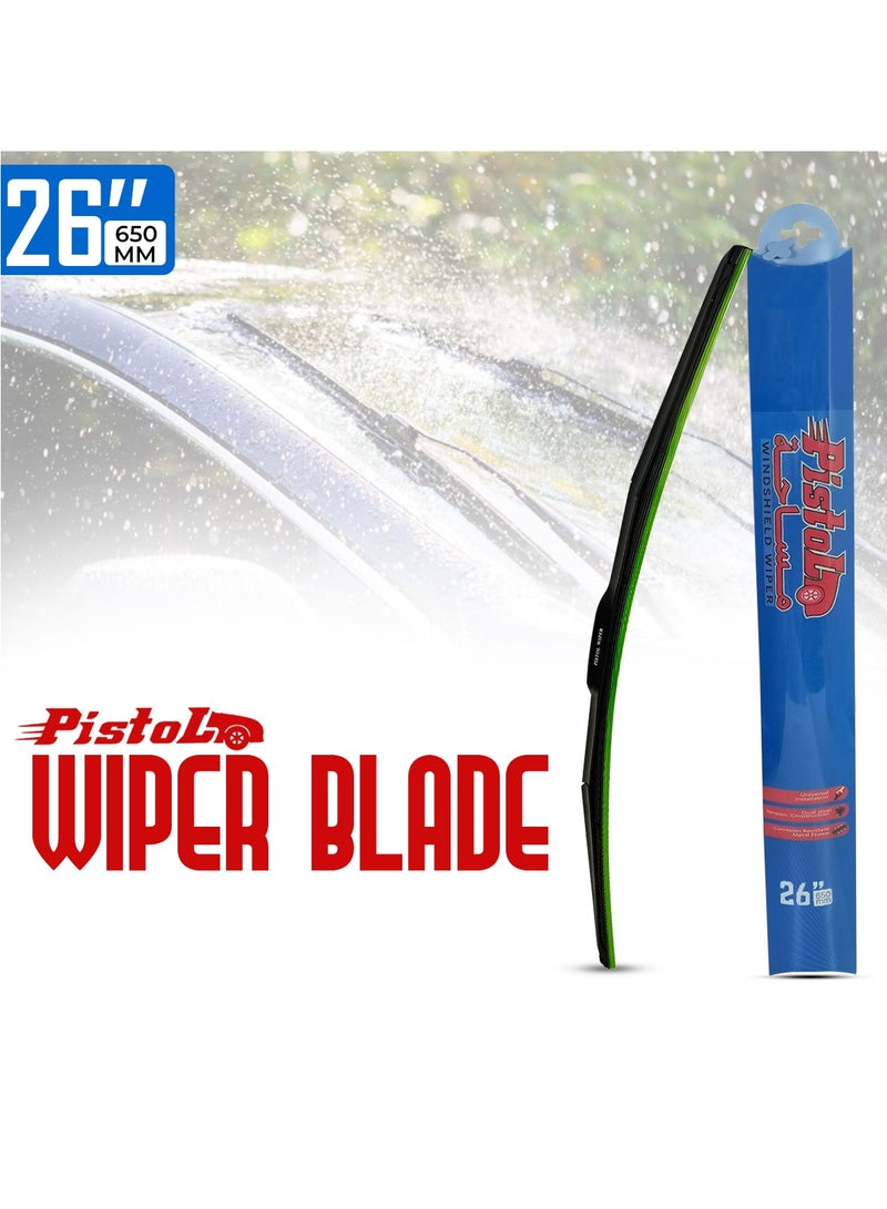 Car Wiper Blade 26" Corrosion Resistant Windshield Wiper With Dual Steel Tension - Image 1