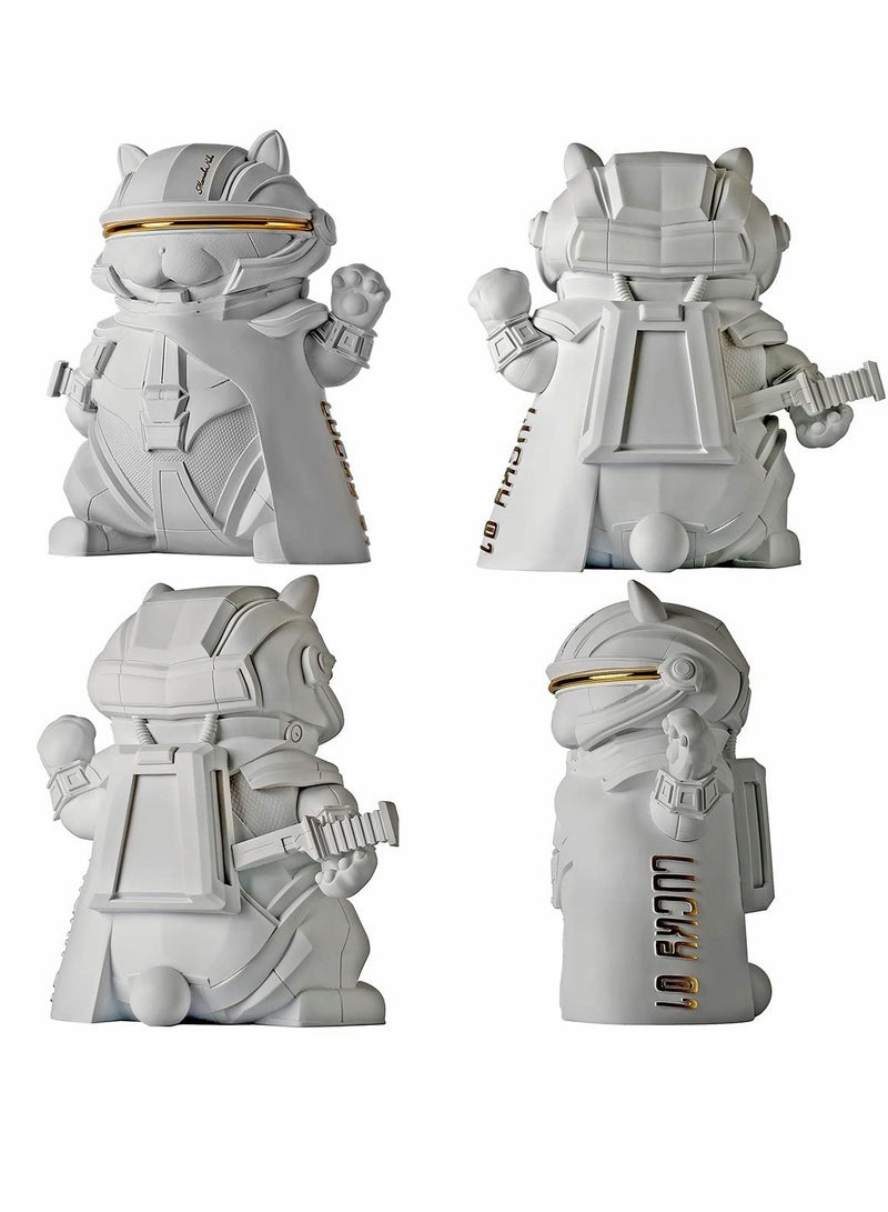 KASTWAVE تمثال لعبة عصري، تمثال مانeki نيكو، تمثال القط المحظوظ القابل للجمع العجيب - Image 4