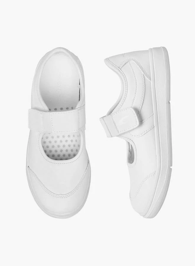Dash WHITE Girls Hook & Loop Closure Mary Jane School Sports Shoes for Women | Best Price UAE