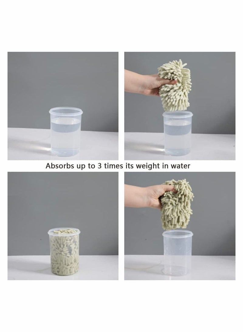 SYOSI 2Pcs Hand Towels for Bathroom Decorative Set SYOSI Chenille Hanging Microfiber Plush Absorbent Soft Small Bath Towel with Loop for Kitchen Washstand - Image 4