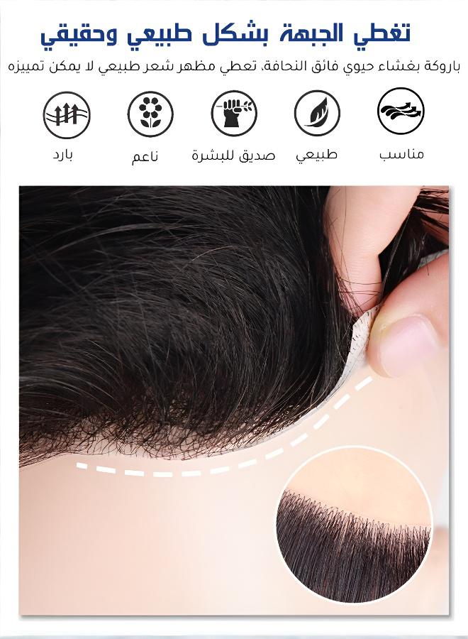 [مناسبة لجميع الأعمار] باروكة رجالية قصيرة باللون الأسود الطبيعي - Image 5