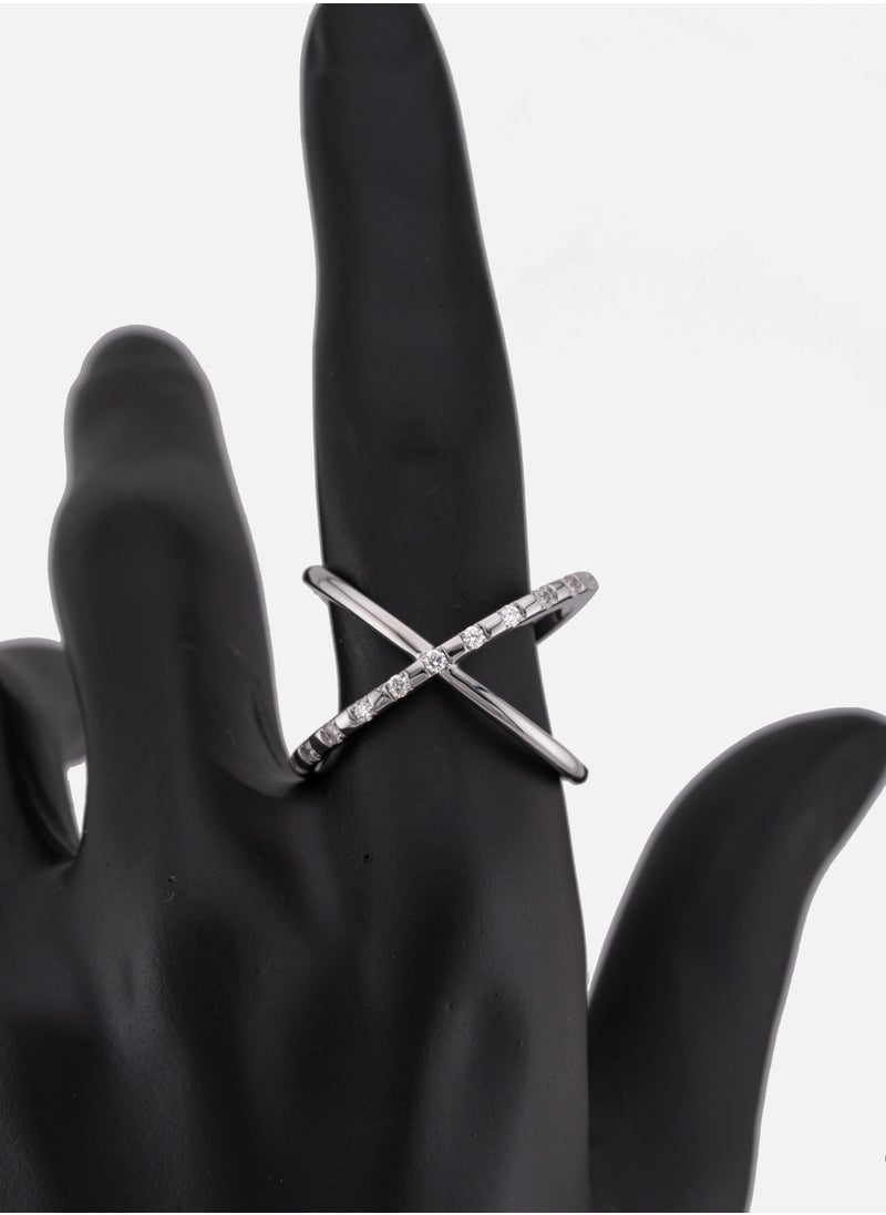 AAZ Jewellery L.L.C - X Diamond Ring - Image 1