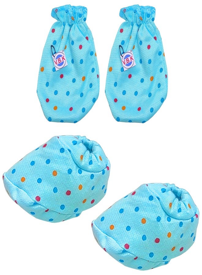 V.B.K® Baby Boys and Baby Girl Clothing Combo Of Jhabla (Sleeveless) (6 Pcs), Nappy (Langot) (12 Piece), Hand Mittens (2 Pairs) and Leg Booties (2 Pairs), Pure Cotton Soft Fabric, 0 to 6 Months - Image 4