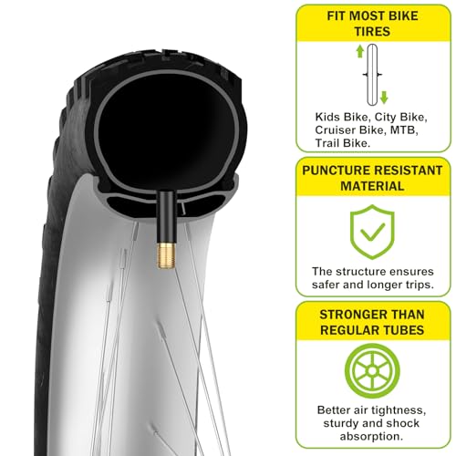 Hydencamm 2 Pack 27.5 Inch x 1.75/1.95/2.10/2.125 Bike Tubes with 32mm Schrader Valve, 27.5 Bike Tube with 2PCS Levers, Bike Tube 27.5 x 2.10 Compatible with MTB and Cruisers, City Bikes, Road Bikes - Image 4