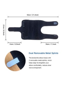 Beauenty Elbow Support for Tendonitis, Adjustable Elbow Support, Breathable Neoprene Elbow Support Elbow Support Elbow Stabilizer, Cubital Tunnel Elbow Rail for Tennis Elbow, Weight Lifting, Joint  - Image 2