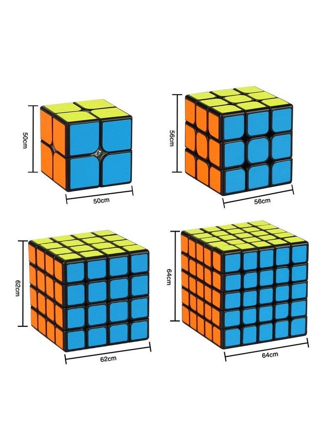 D ETERNAL D ETERNAL High Speed Magic Cube Combo Set of 2x2 3x3 4x4 5x5 Puzzle Game - Image 1