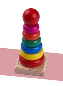 Wooden Rainbow Ring Stacking Storing Puzzle Toys For Kids Toddlers Ring Toys For Kids For Preschool Learning Educational Baby Kids Toys Sorting Stacking Toys For Kids Toddlers Above 2 Years